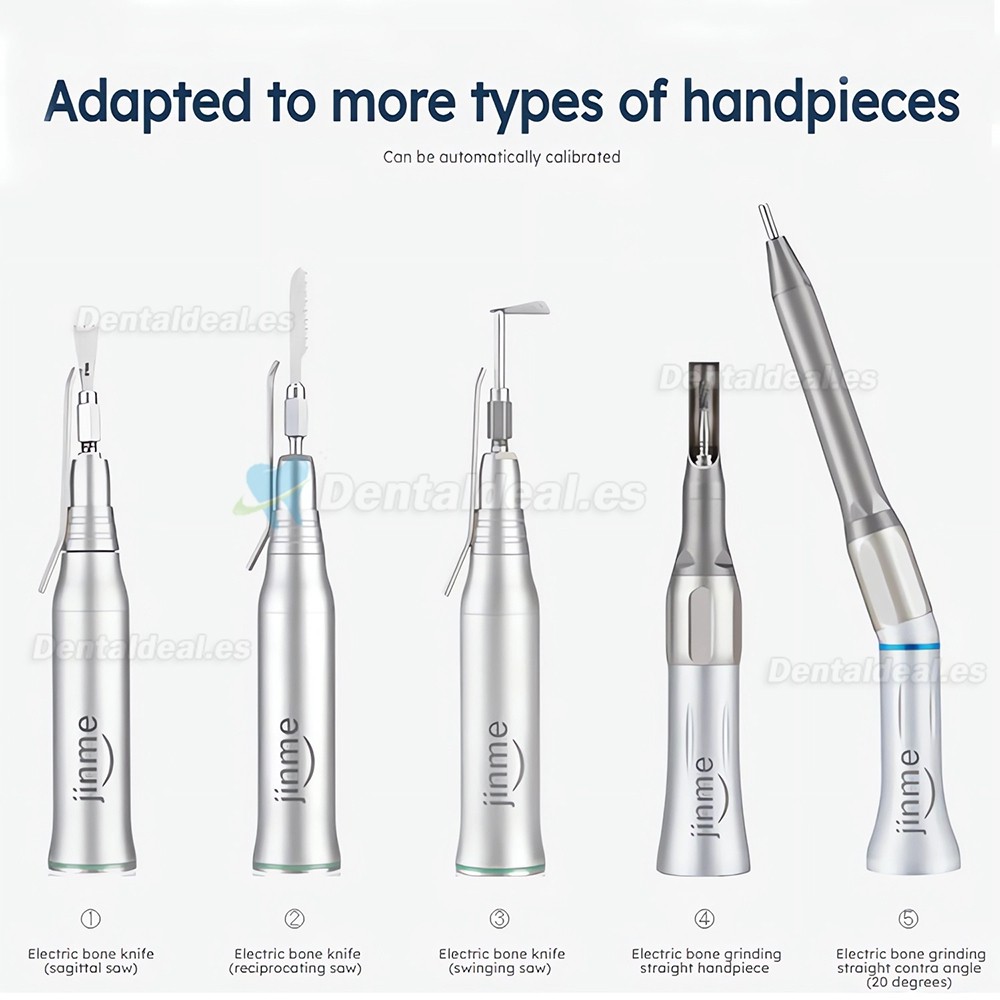 Jinme ES70 Motor Quir&uacute;rgico para Implantes Dentales con 4 Contra-&Aacute;ngulos para Cirug&iacute;a Oral